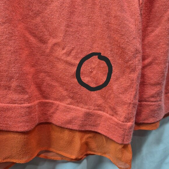 Neiman Marcus Sweater Womens XL Orange Silk Cashmere Cardigan Long Sleeve - Picture 9 of 10